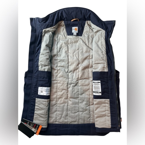 New Carhartt Mens FLAME-RESISTANT QUICK DUCK VEST Flame Resistant - Picture 4 of 6